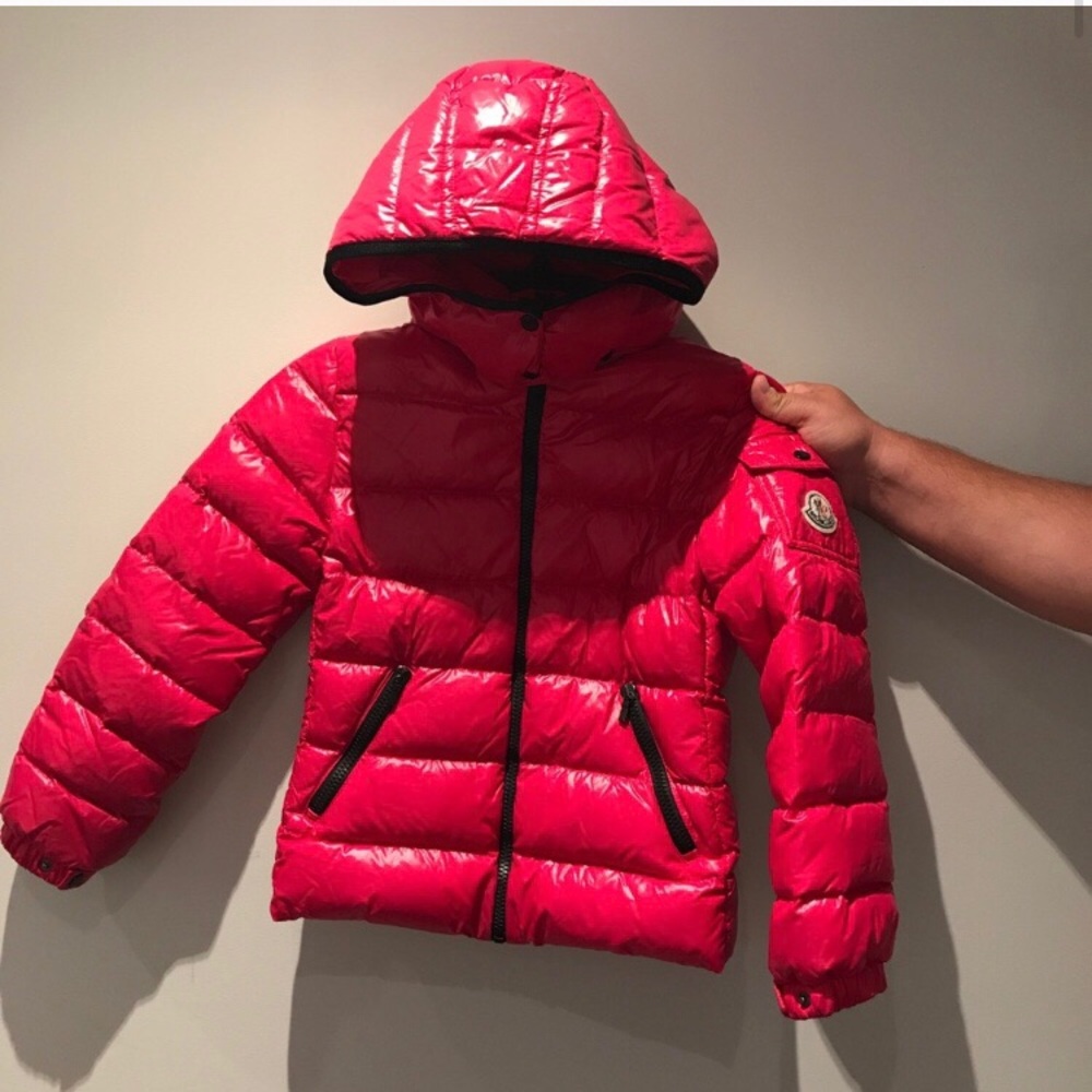 Moncler girls pink puffer jacket size 10
